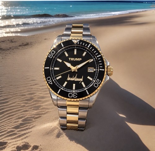 Trump signature watch - signature, black